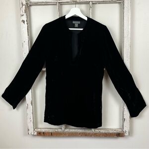 Banana Republic black velvet top tunic women’s size medium
